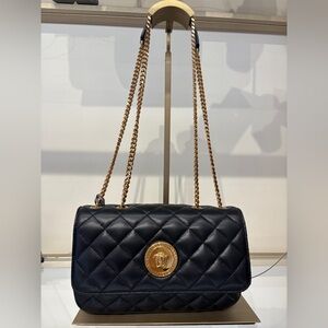Versace classic Medusa Elegant Black Quilted Shoulder Bag